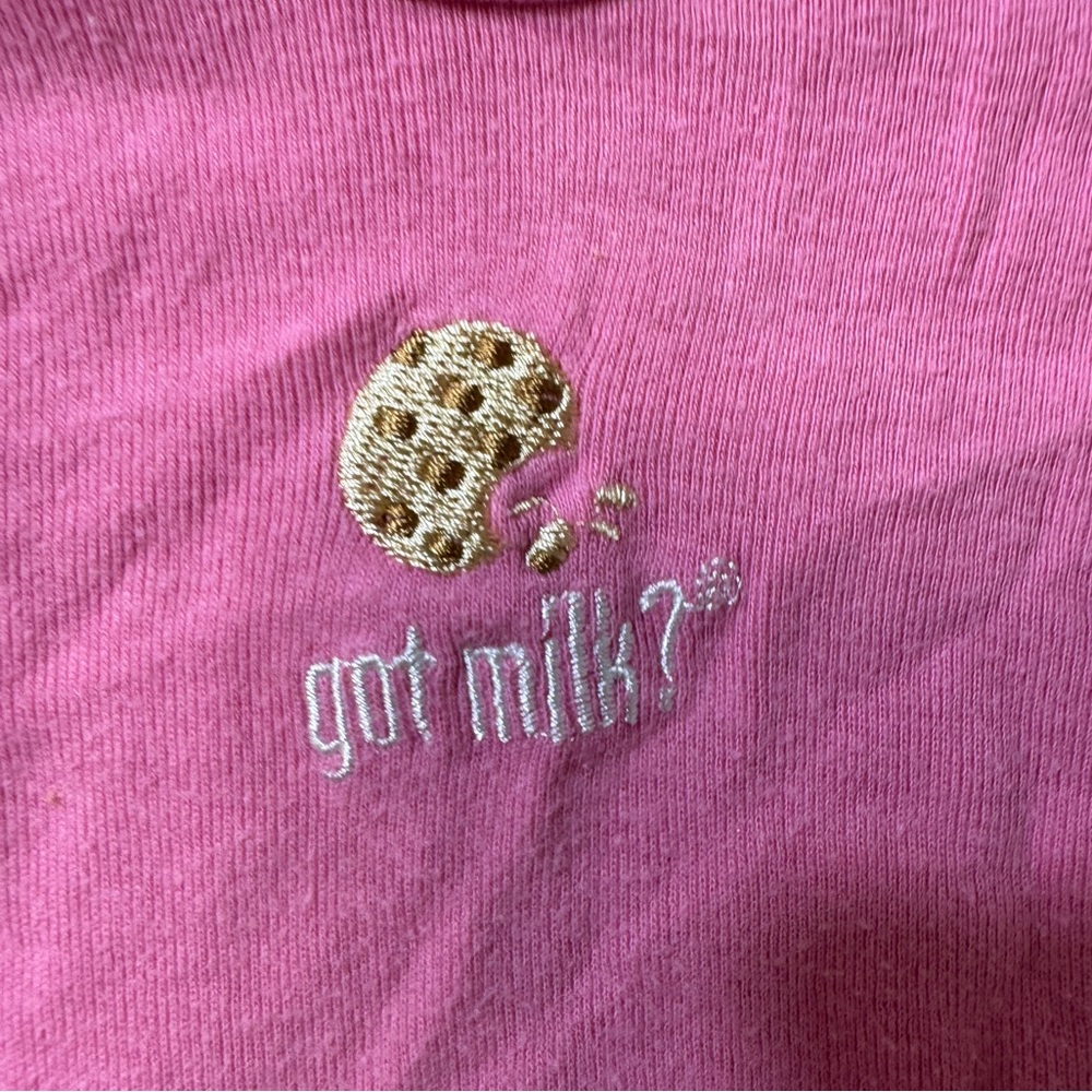 Got Milk Pink Onesie Baby Girl 3-6 Months Infant Newborn Summer Cute Cookie Chip